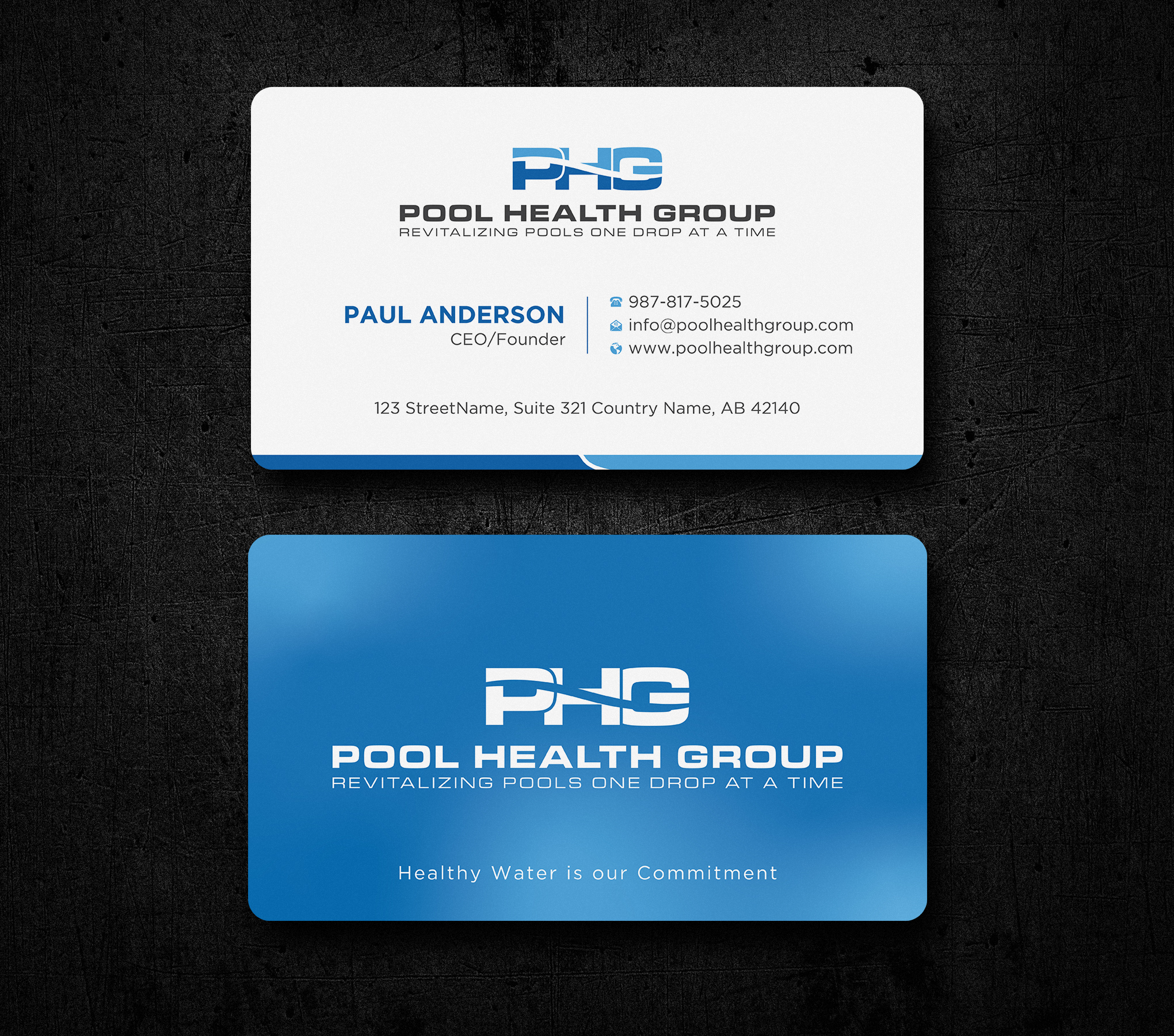 Business Card Design by Uttom 2 for Pool Health Group Inc | Design #32957462