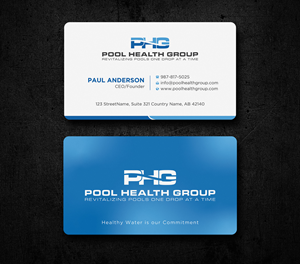 Business Card Design by Uttom 2 for Pool Health Group Inc | Design: #32957462