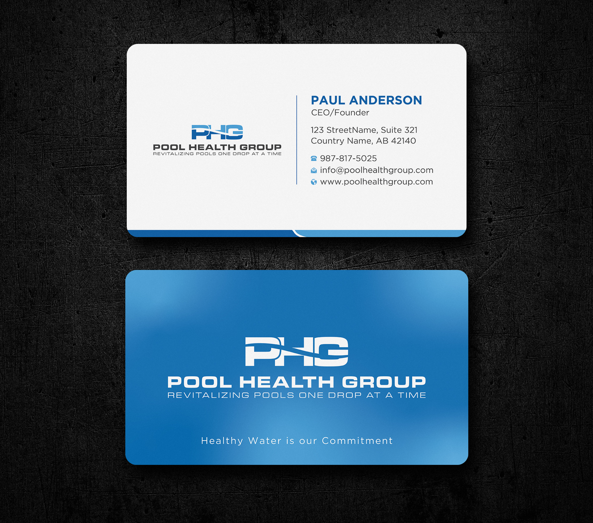 Business Card Design by Uttom 2 for Pool Health Group Inc | Design #32957463
