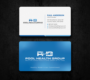 Business Card Design by Uttom 2 for Pool Health Group Inc | Design: #32957463