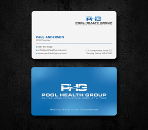 Visitenkarten-Design von Uttom 2 für Pool Health Group Inc | Design: #32957471