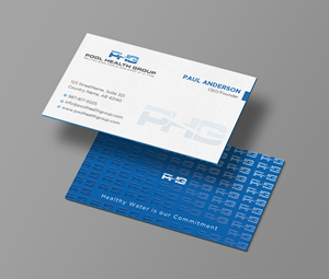 Visitenkarten-Design von Uttom 2 für Pool Health Group Inc | Design: #32957482