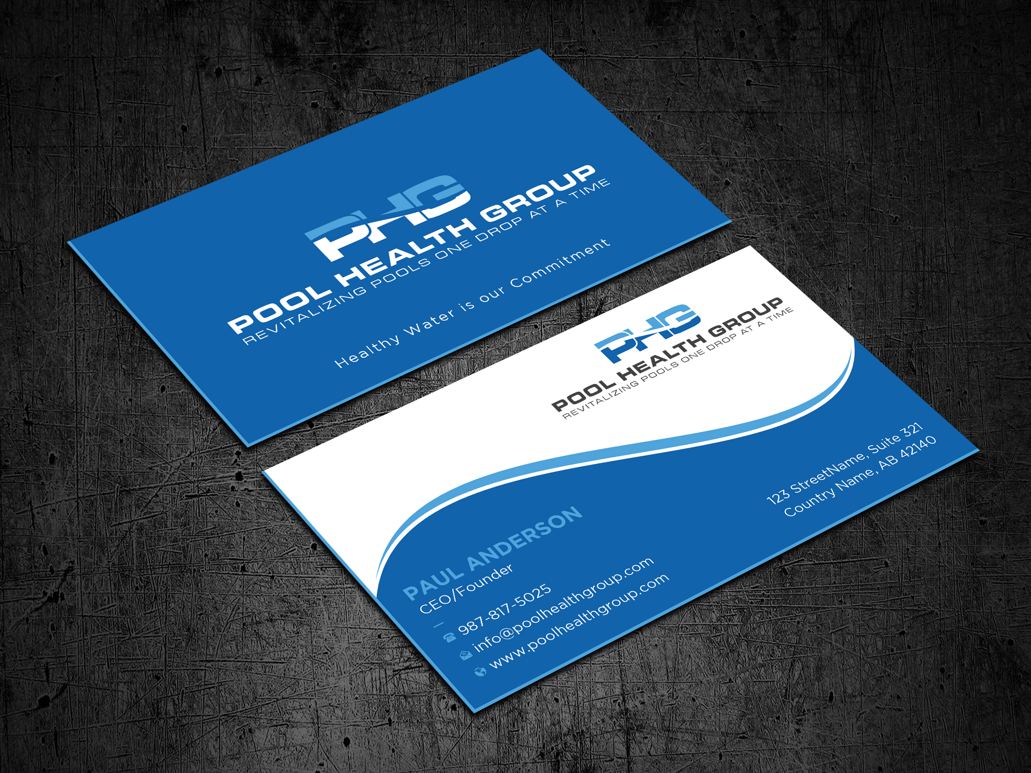 Business Card Design by Uttom 2 for Pool Health Group Inc | Design #32961297