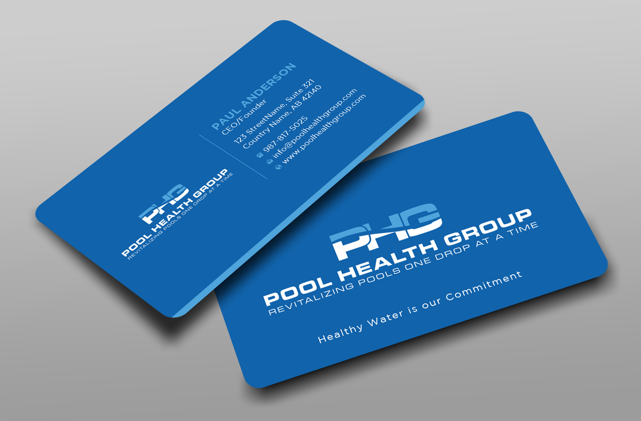 Business Card Design by Uttom 2 for Pool Health Group Inc | Design #32961462