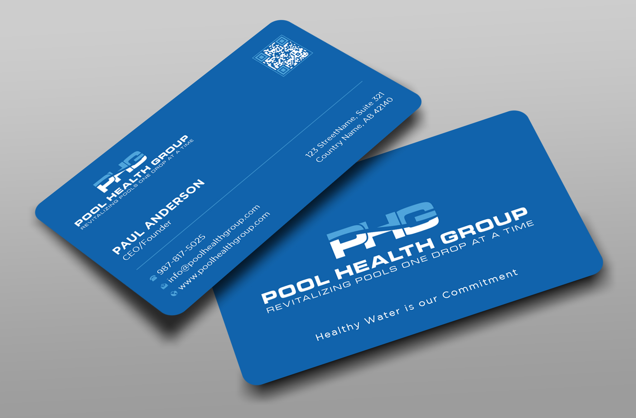 Business Card Design by Uttom 2 for Pool Health Group Inc | Design #32961464