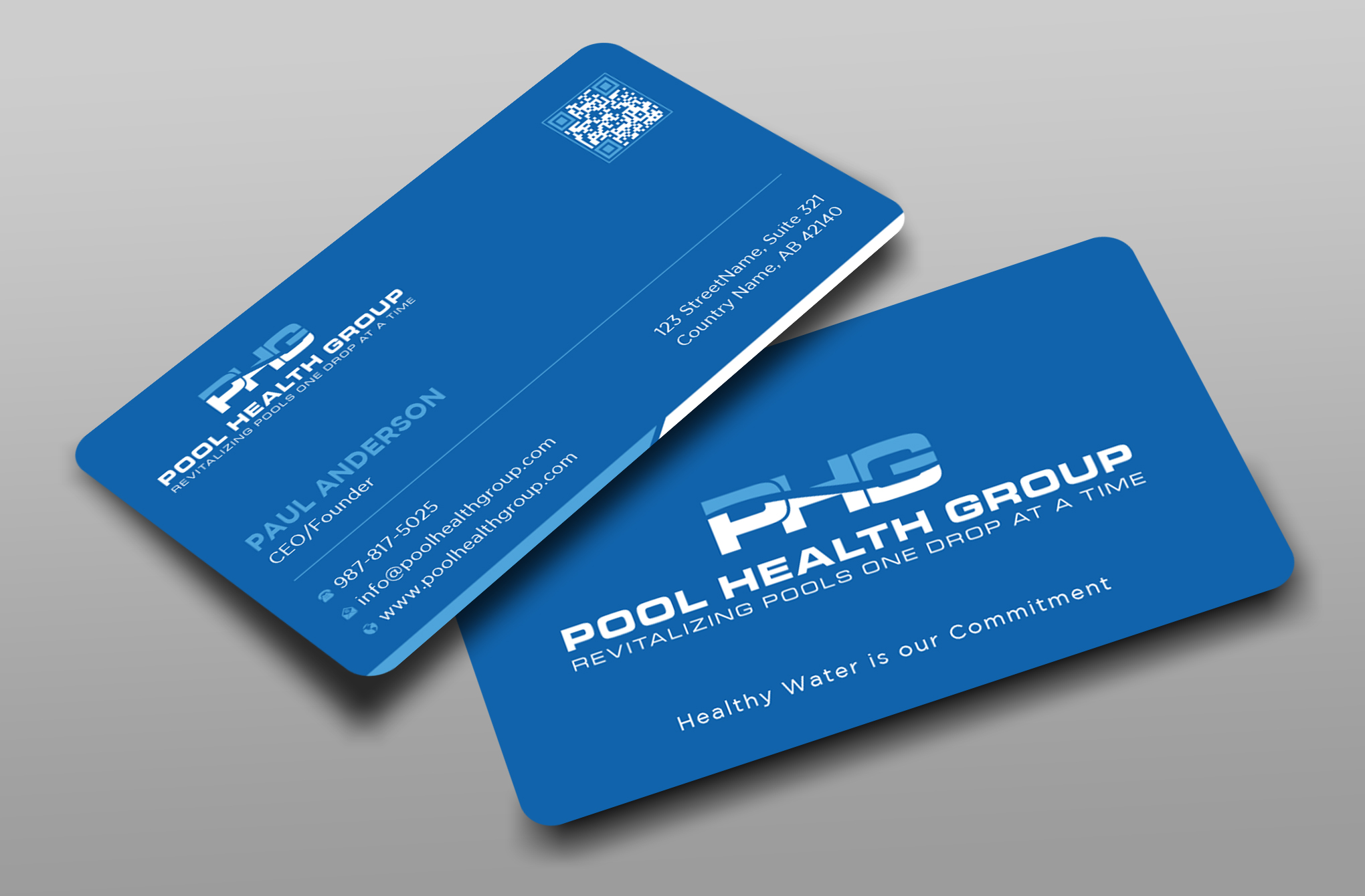 Business Card Design by Uttom 2 for Pool Health Group Inc | Design #32961465