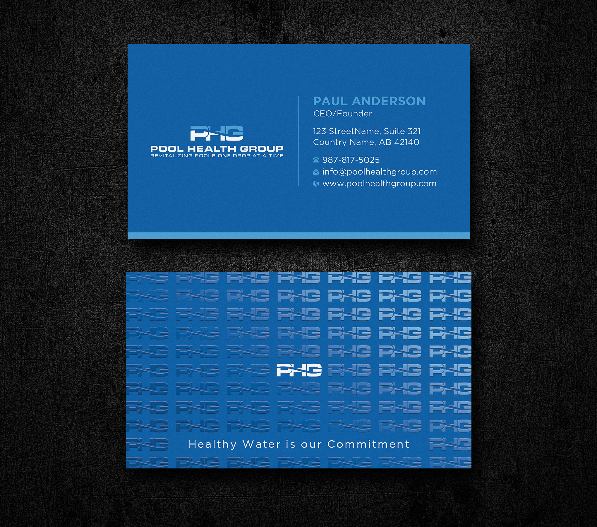 Business Card Design by Uttom 2 for Pool Health Group Inc | Design #32961468