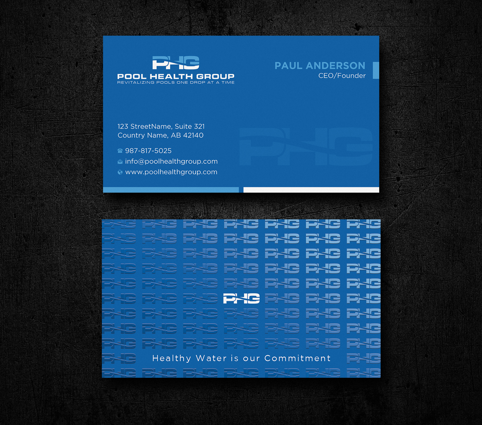 Business Card Design by Uttom 2 for Pool Health Group Inc | Design #32961470
