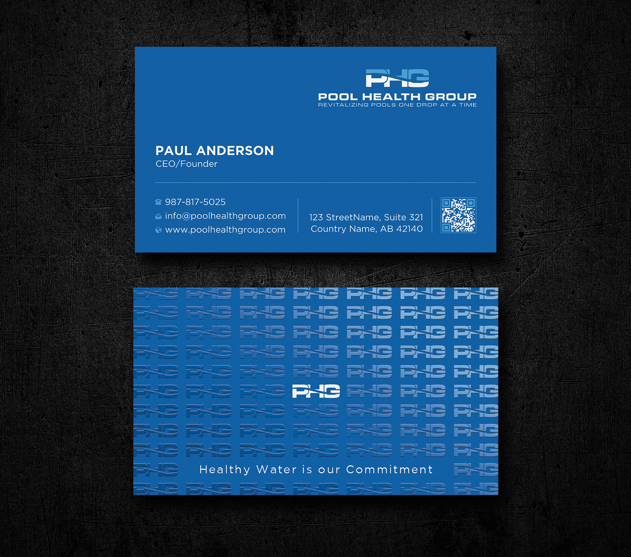 Business Card Design by Uttom 2 for Pool Health Group Inc | Design #32961472