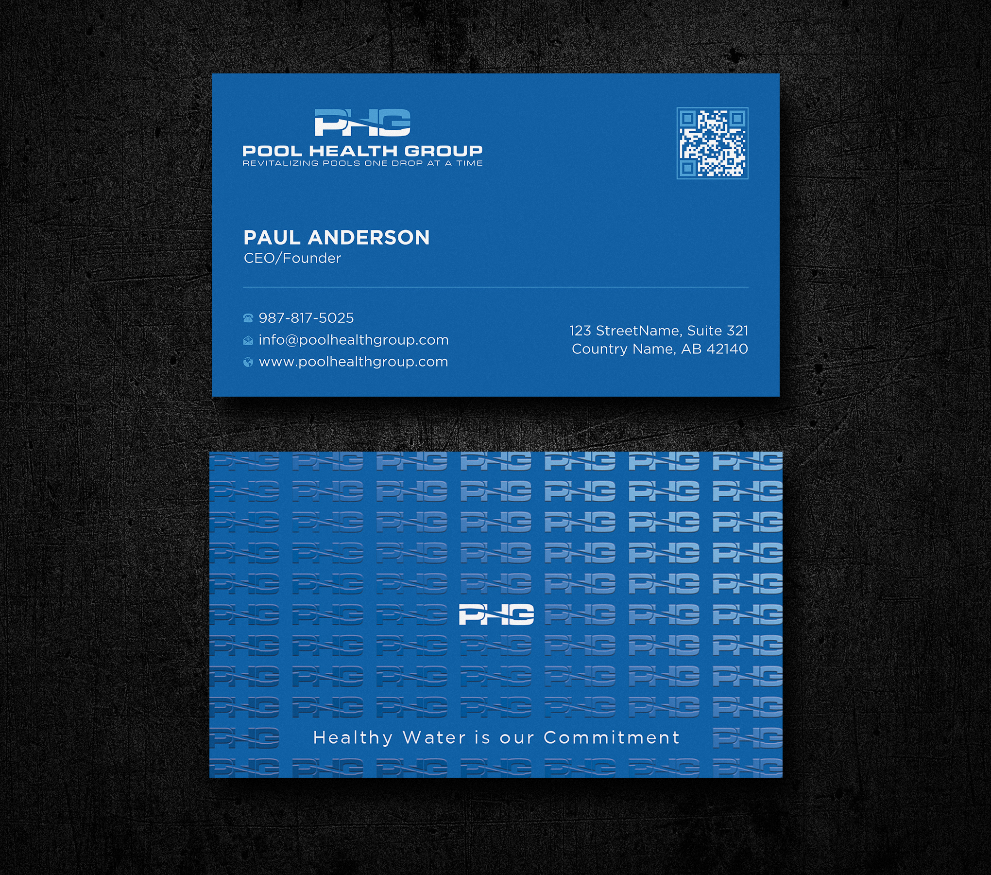 Business Card Design by Uttom 2 for Pool Health Group Inc | Design #32961473