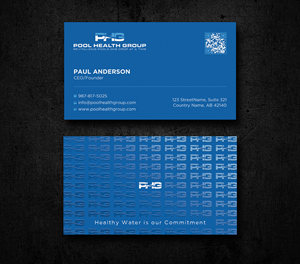 Business Card Design by Uttom 2 for Pool Health Group Inc | Design: #32961473