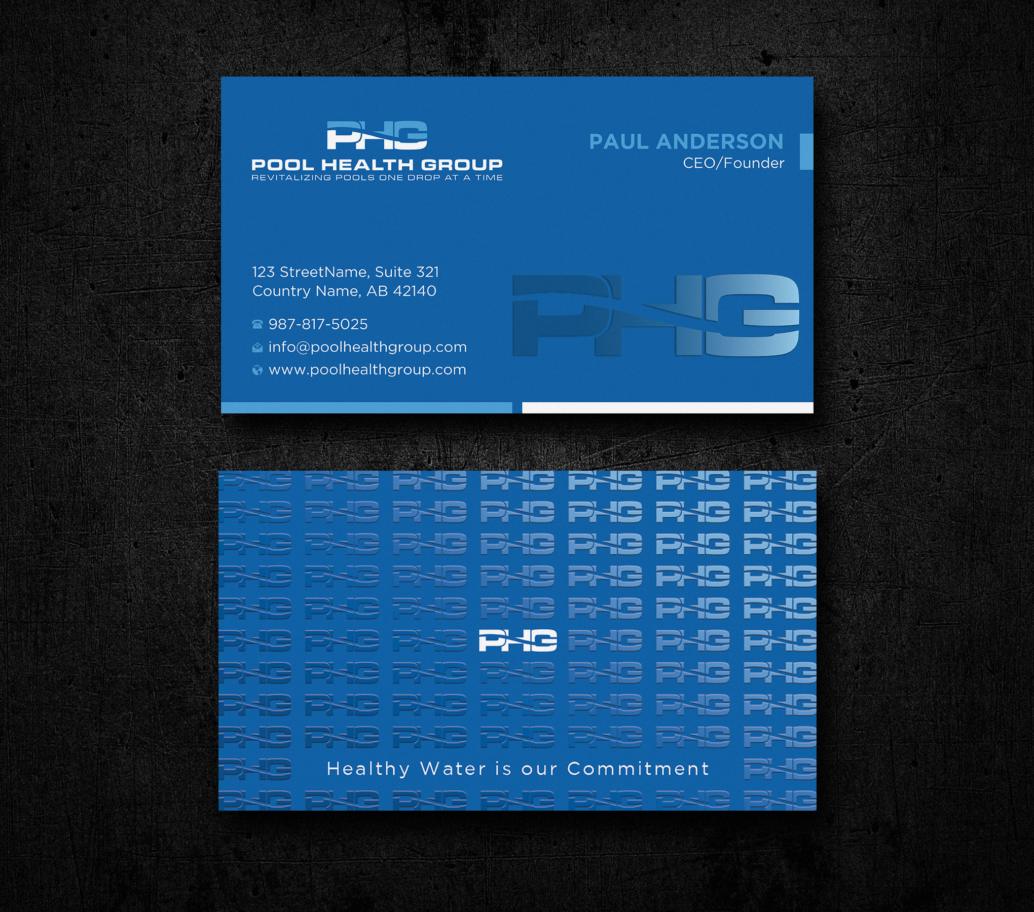 Business Card Design by Uttom 2 for Pool Health Group Inc | Design #32961474