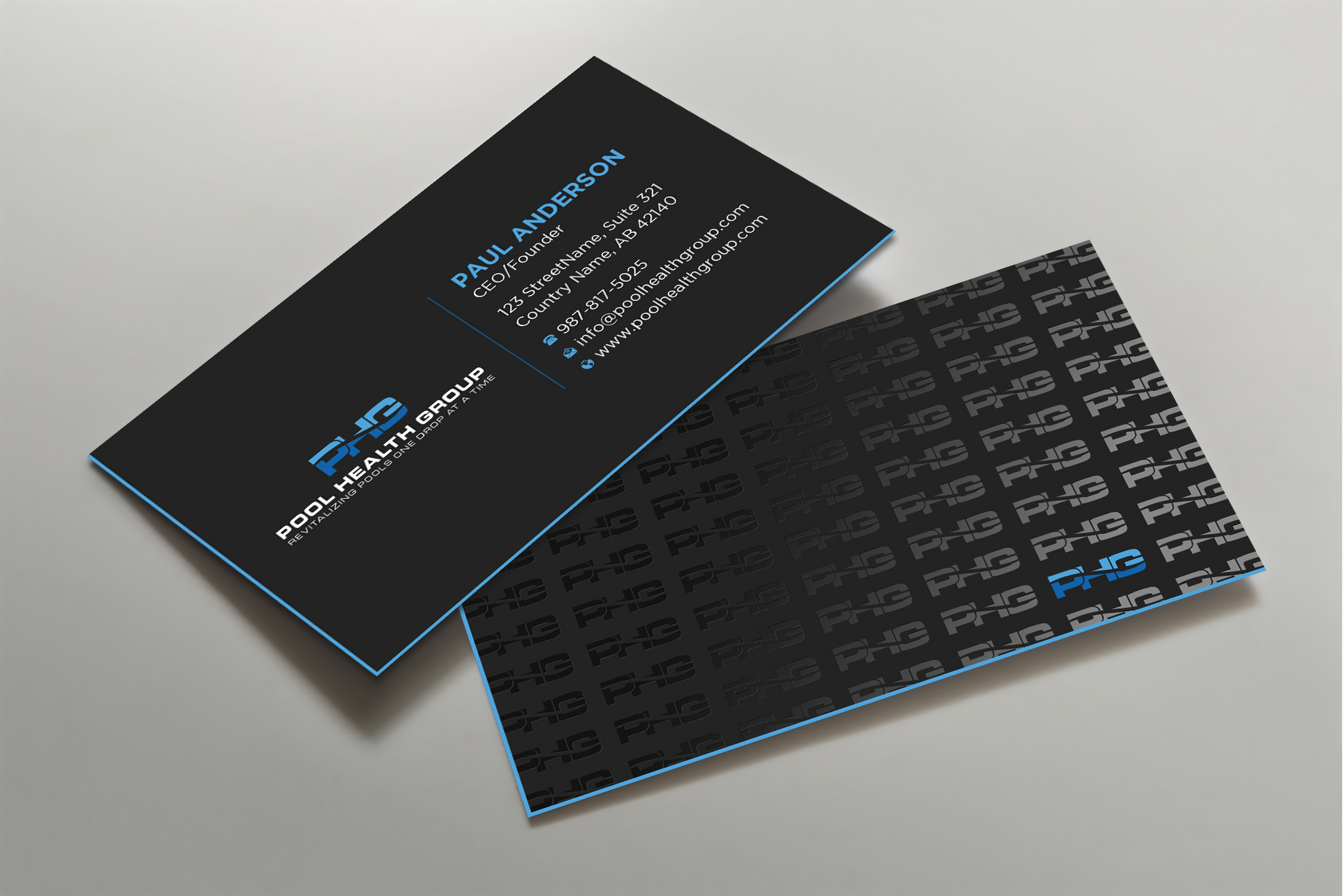 Business Card Design by Uttom 2 for Pool Health Group Inc | Design #32989270