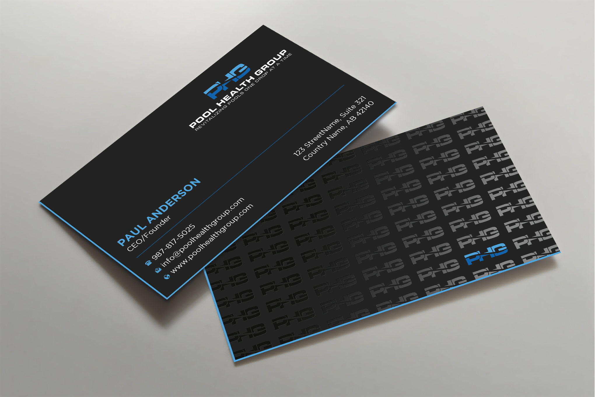 Business Card Design by Uttom 2 for Pool Health Group Inc | Design #32989271