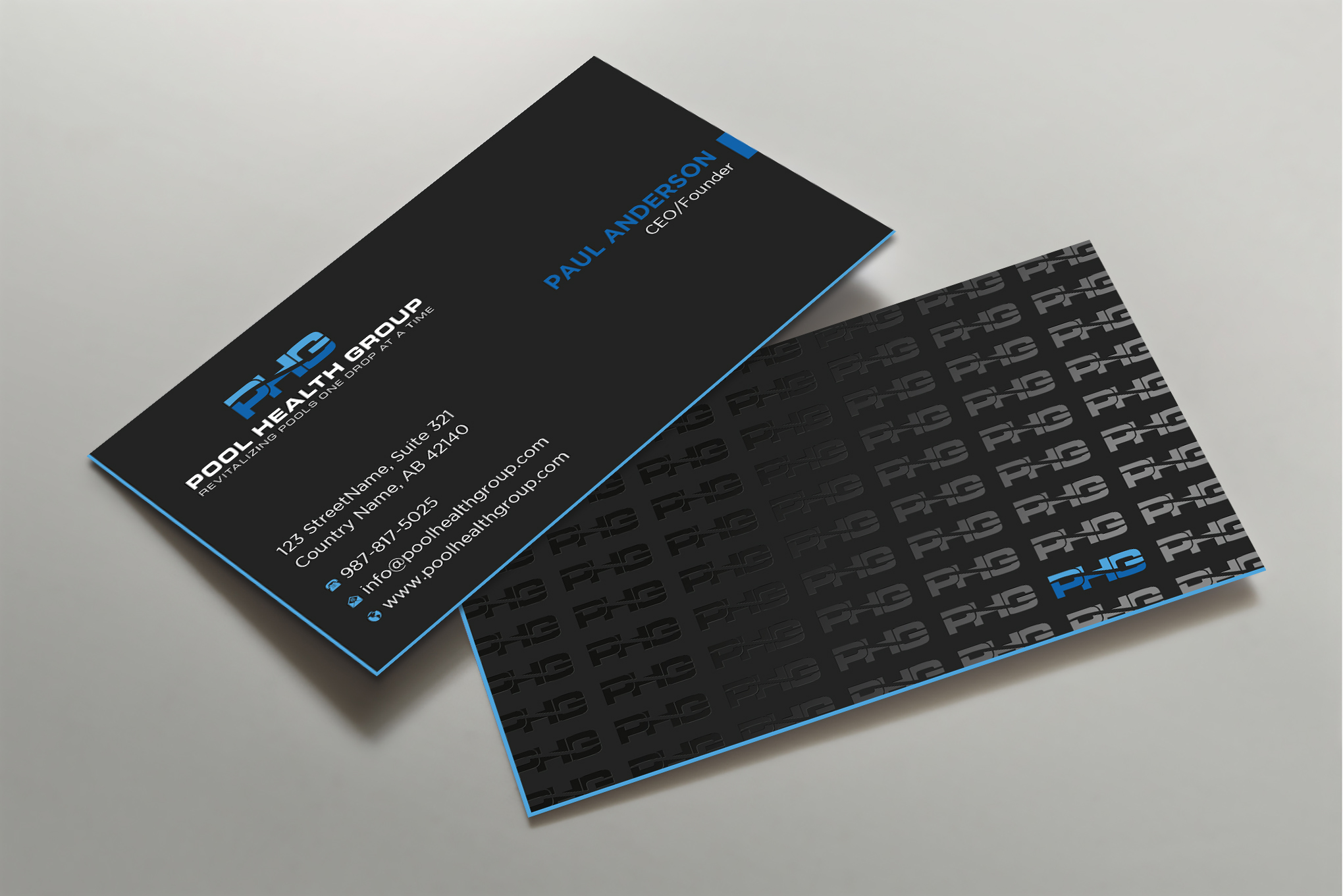 Business Card Design by Uttom 2 for Pool Health Group Inc | Design #32989272