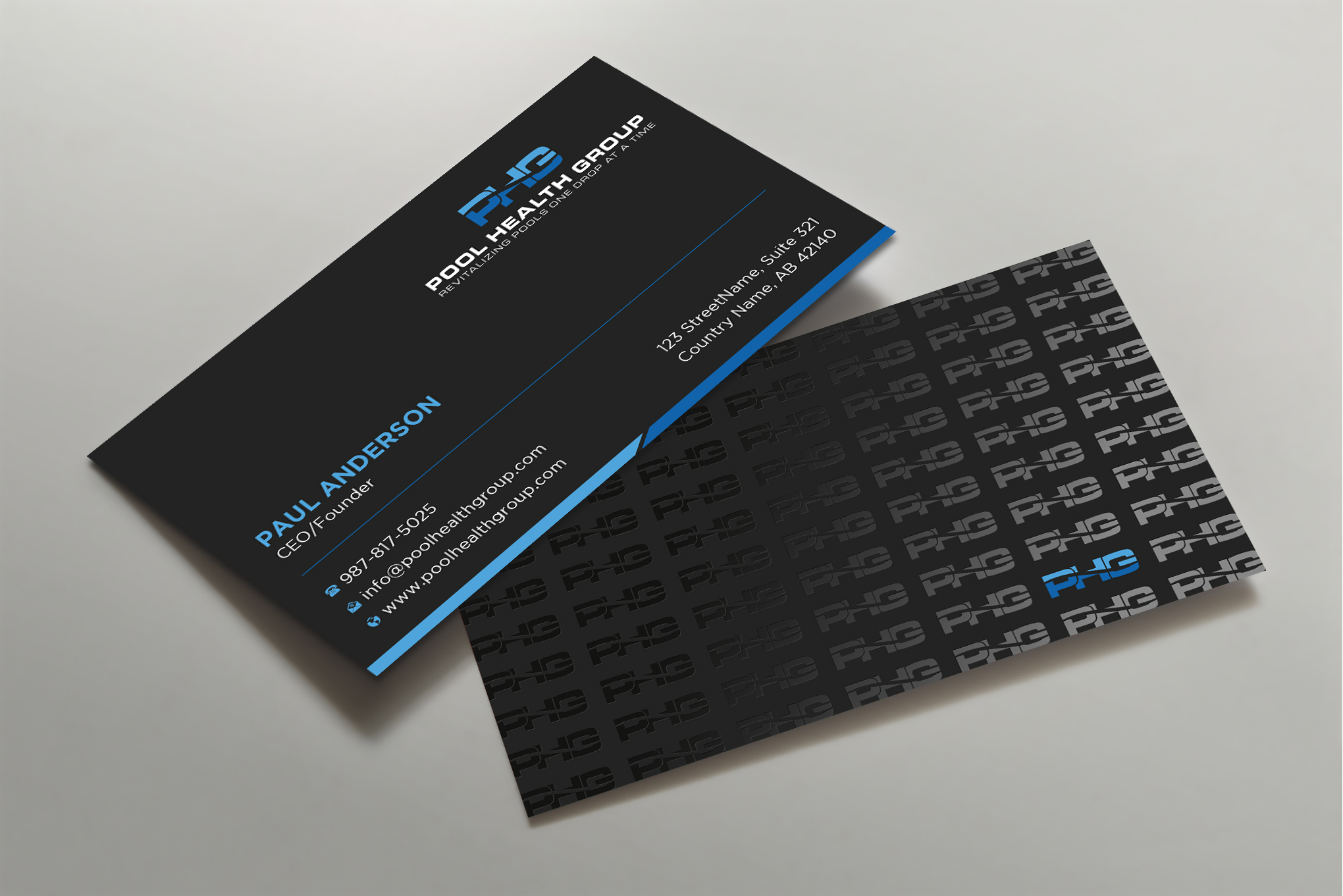 Business Card Design by Uttom 2 for Pool Health Group Inc | Design #32989275