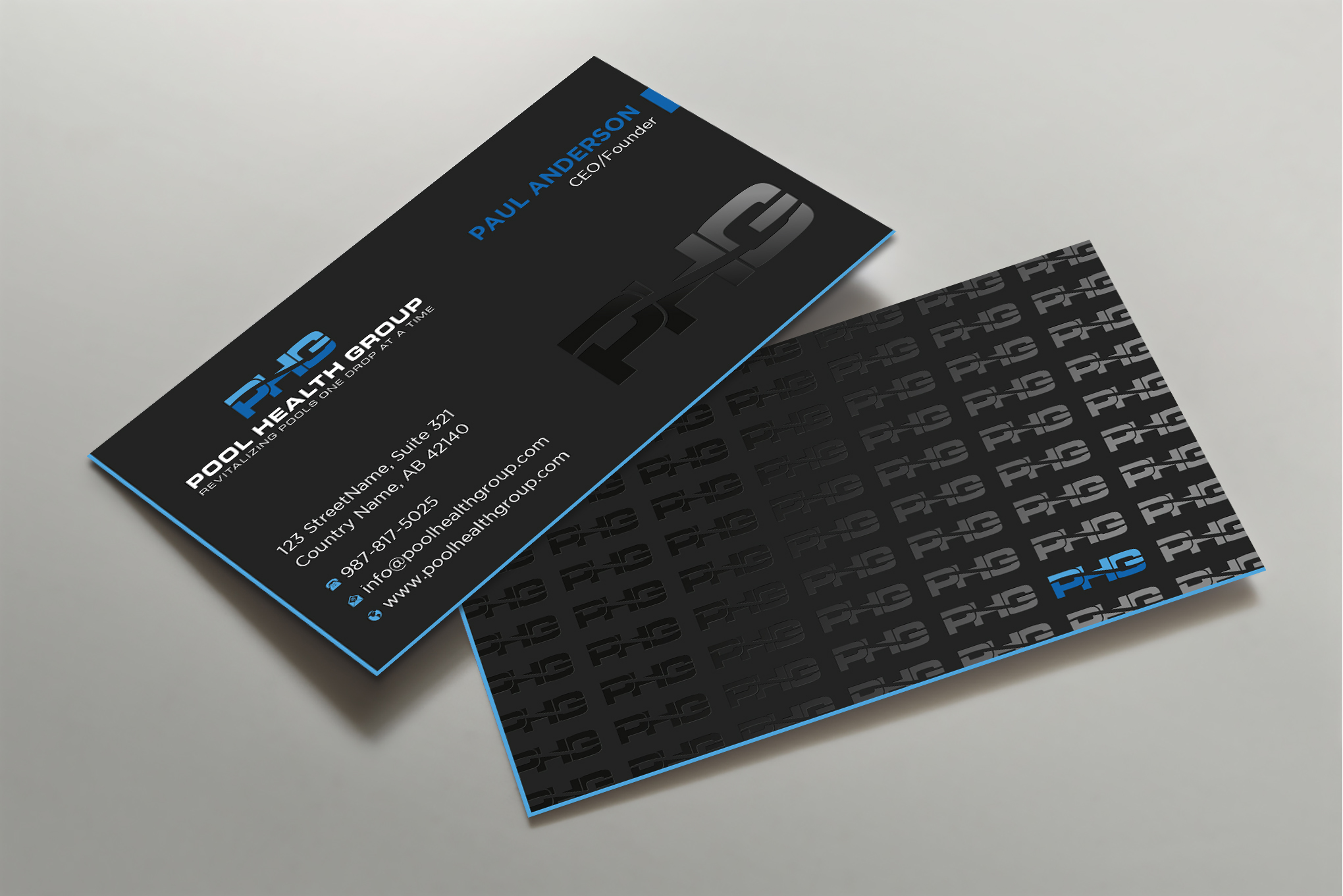 Business Card Design by Uttom 2 for Pool Health Group Inc | Design #32989276