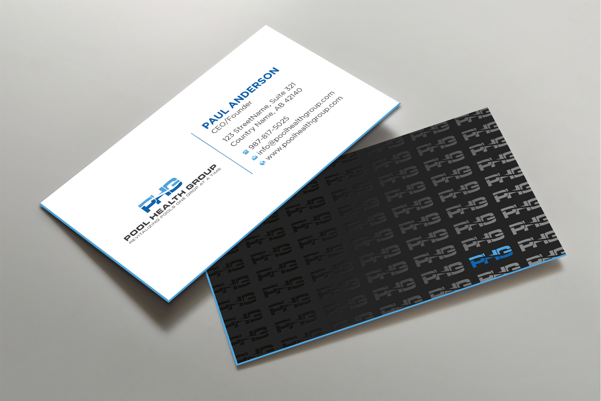 Business Card Design by Uttom 2 for Pool Health Group Inc | Design #32989277