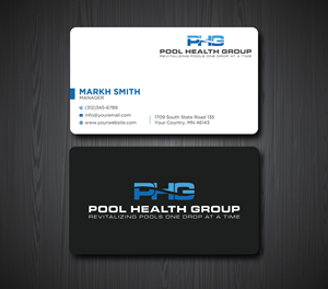 Business Card Design by Ekramul Hossen 2 for Pool Health Group Inc | Design: #32969076