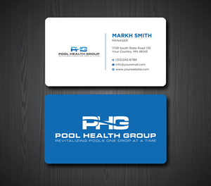 Business Card Design by Ekramul Hossen 2 for Pool Health Group Inc | Design: #32969079