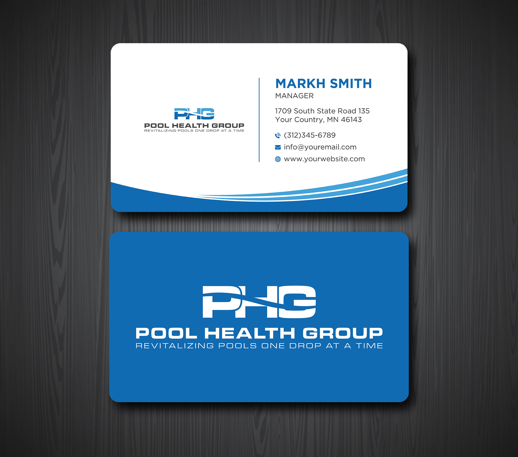 Visitenkarten-Design von Ekramul Hossen 2 für Pool Health Group Inc | Design #32969086