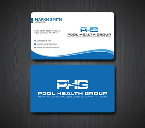 Business Card Design by Ekramul Hossen 2 for Pool Health Group Inc | Design: #32969090