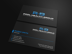 Business Card Design by Ekramul Hossen 2 for Pool Health Group Inc | Design: #32969114