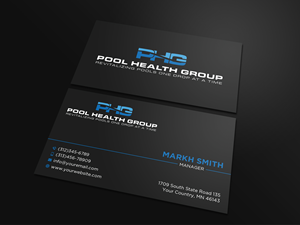 Business Card Design by Ekramul Hossen 2 for Pool Health Group Inc | Design: #32969116