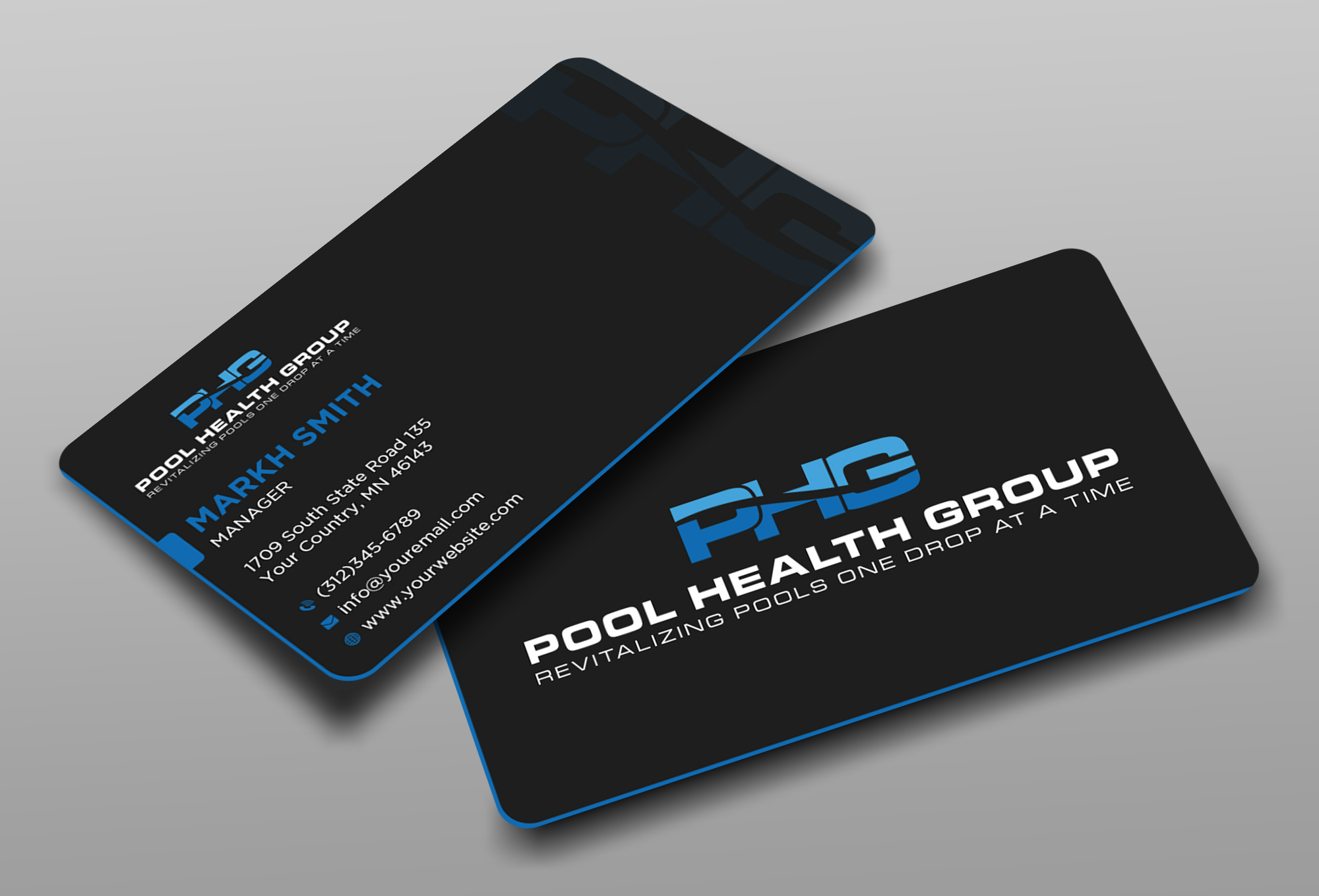 Diseño de Tarjeta de Presentación por Ekramul Hossen 2 para Pool Health Group Inc | Diseño #32969120