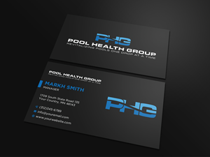 Business Card Design by Ekramul Hossen 2 for Pool Health Group Inc | Design: #32969122