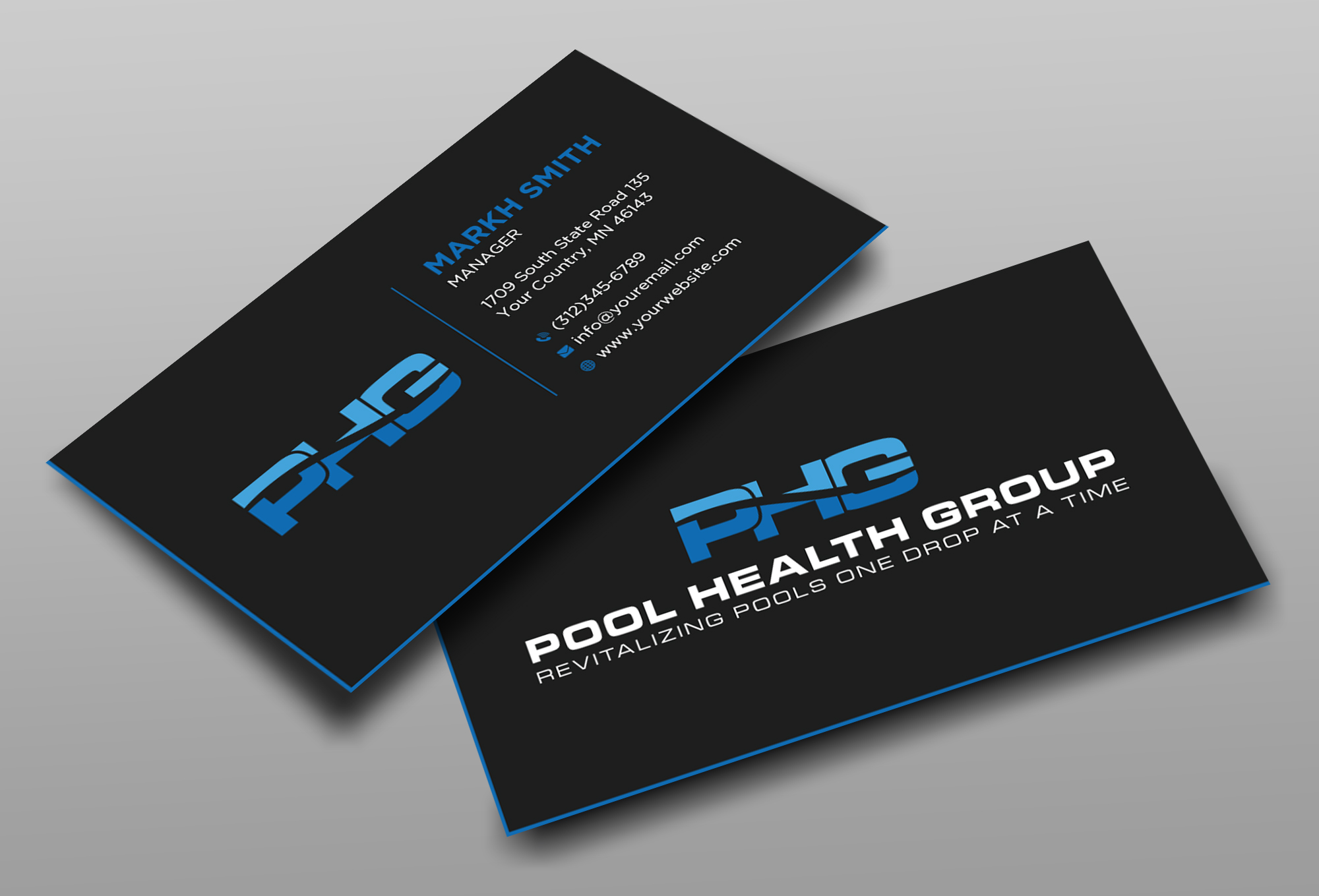 Diseño de Tarjeta de Presentación por Ekramul Hossen 2 para Pool Health Group Inc | Diseño #32969123