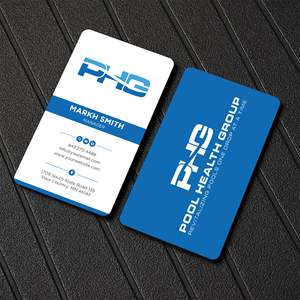 Business Card Design by Ekramul Hossen 2 for Pool Health Group Inc | Design: #32969128