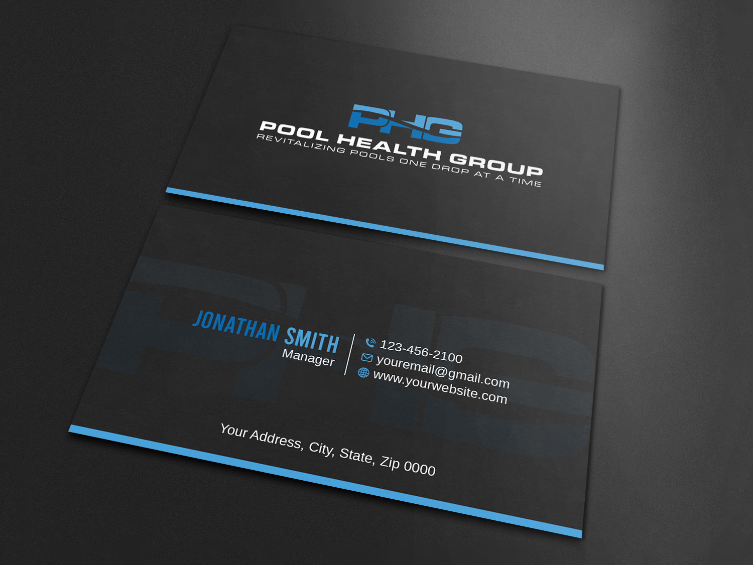 Business Card Design by Imagine design000 for Pool Health Group Inc | Design #32955393