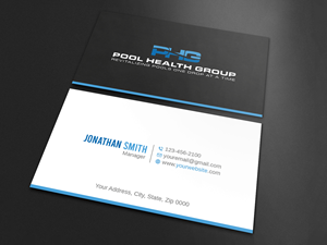 Business Card Design by Imagine design000 for Pool Health Group Inc | Design: #32955395