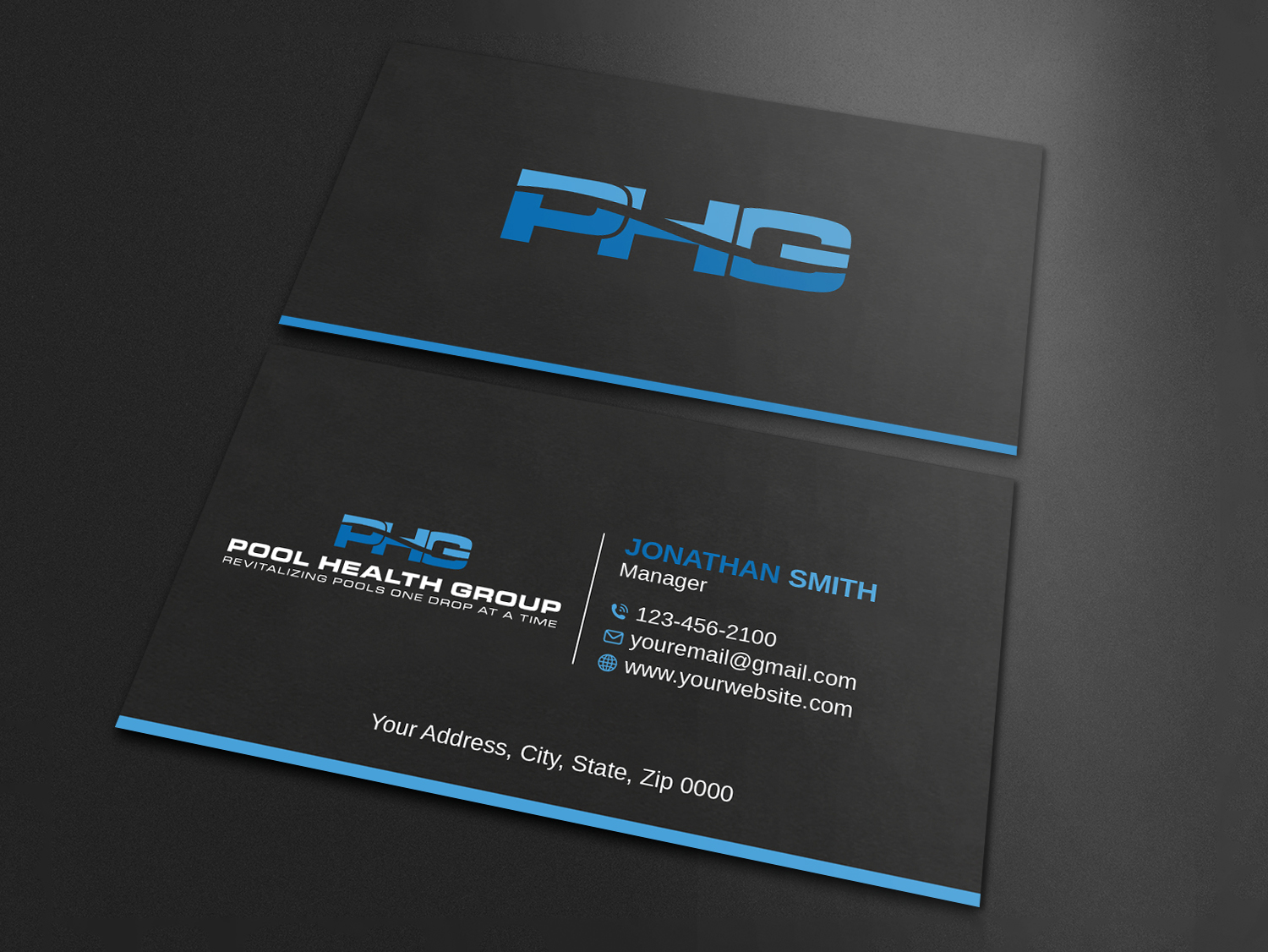Business Card Design by Imagine design000 for Pool Health Group Inc | Design #32955397