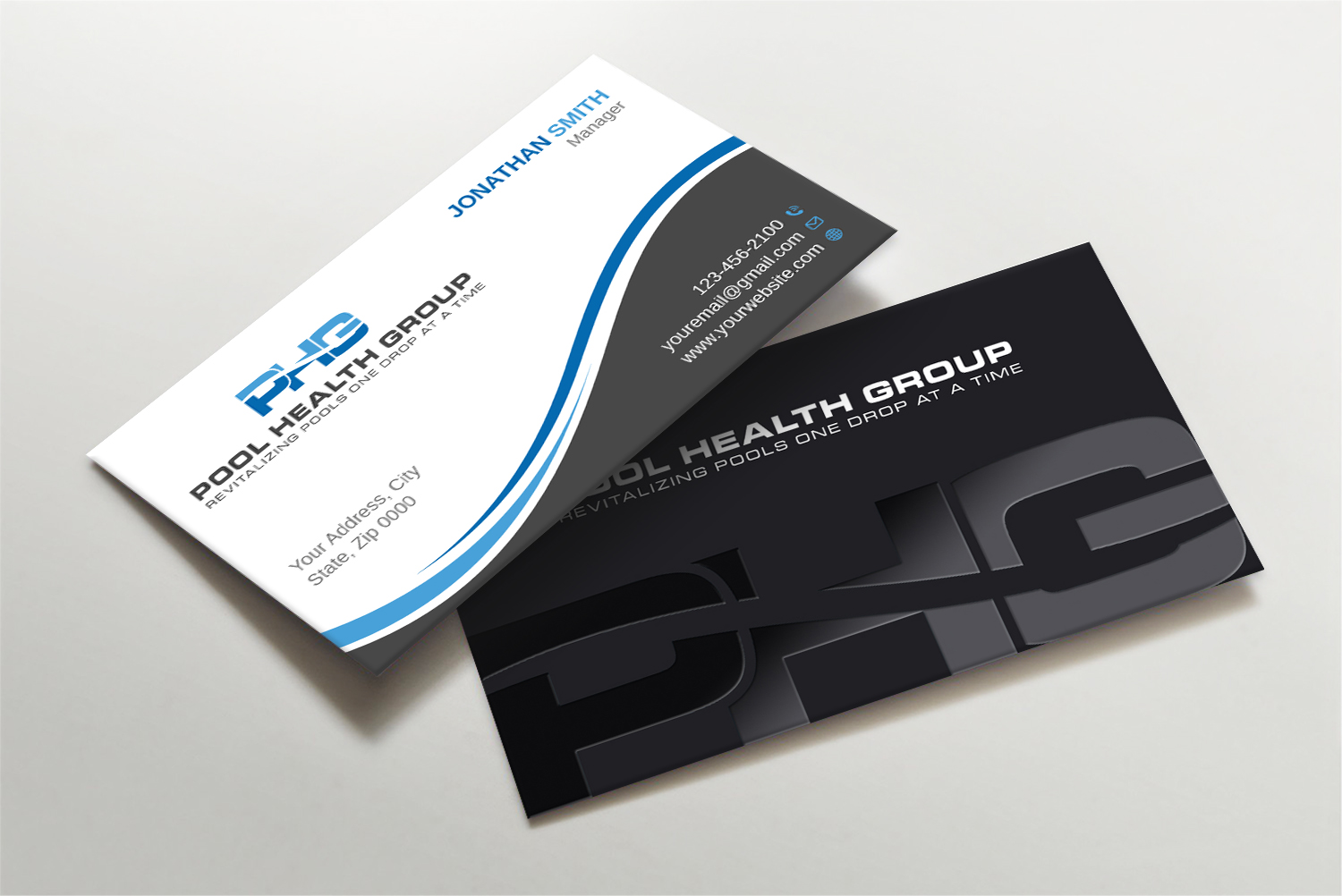 Business Card Design by Imagine design000 for Pool Health Group Inc | Design #32955847
