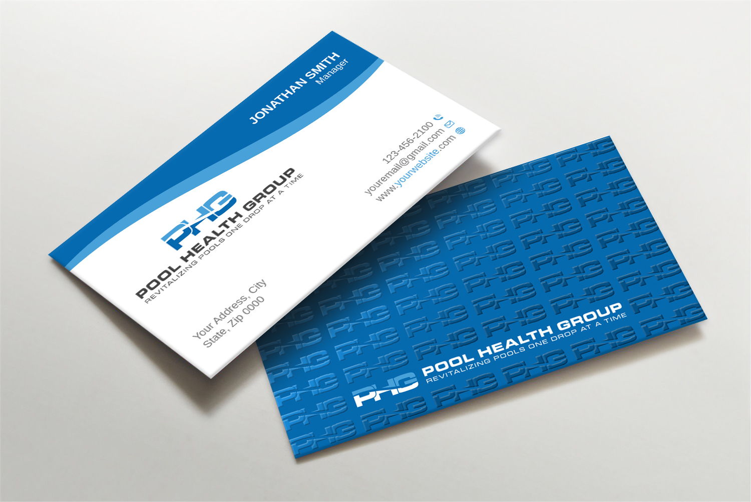 Visitenkarten-Design von Imagine design000 für Pool Health Group Inc | Design #32955869