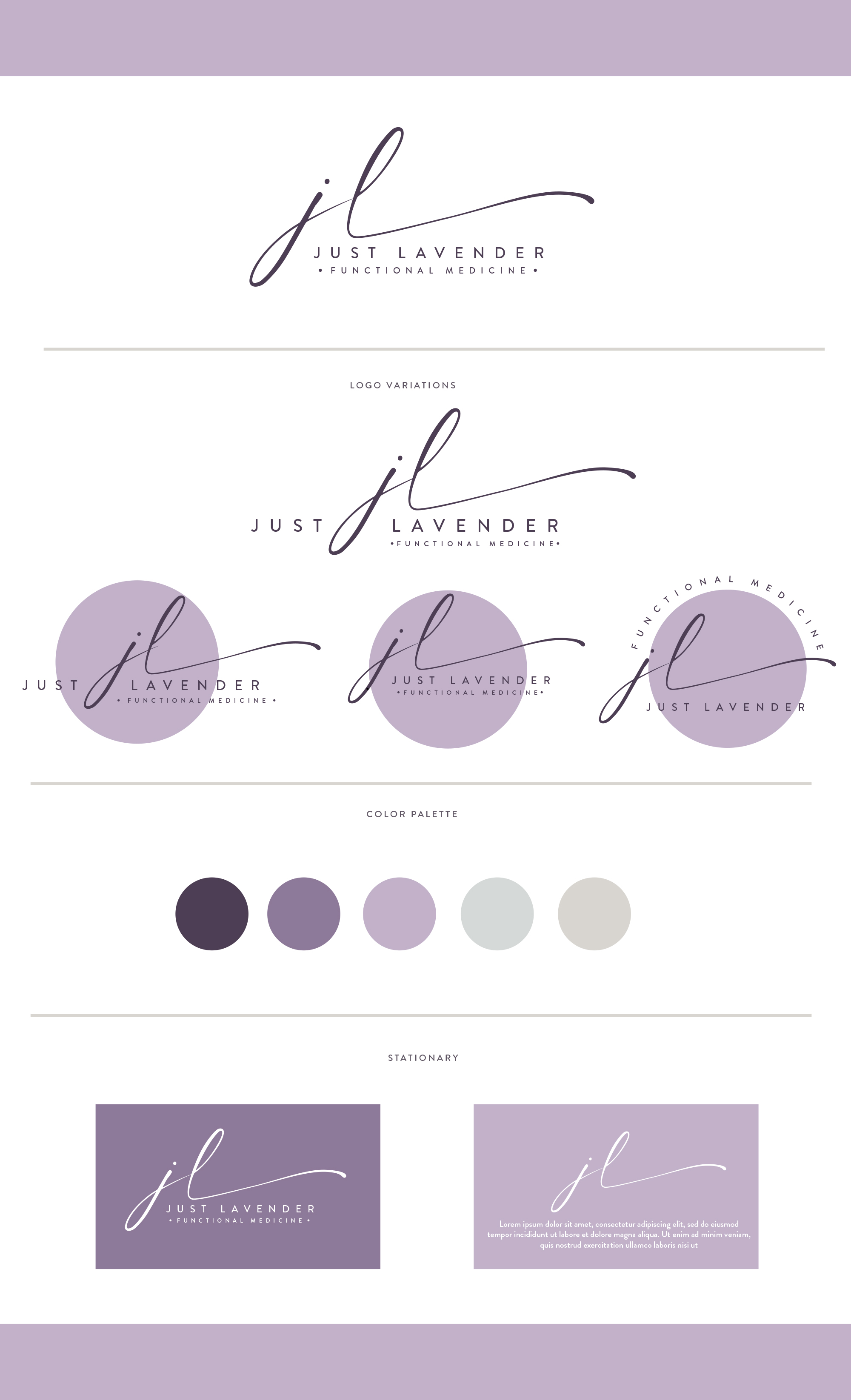 Logo Design by Jelena B for Just Lavender Functional Medicine | Design: #32930754