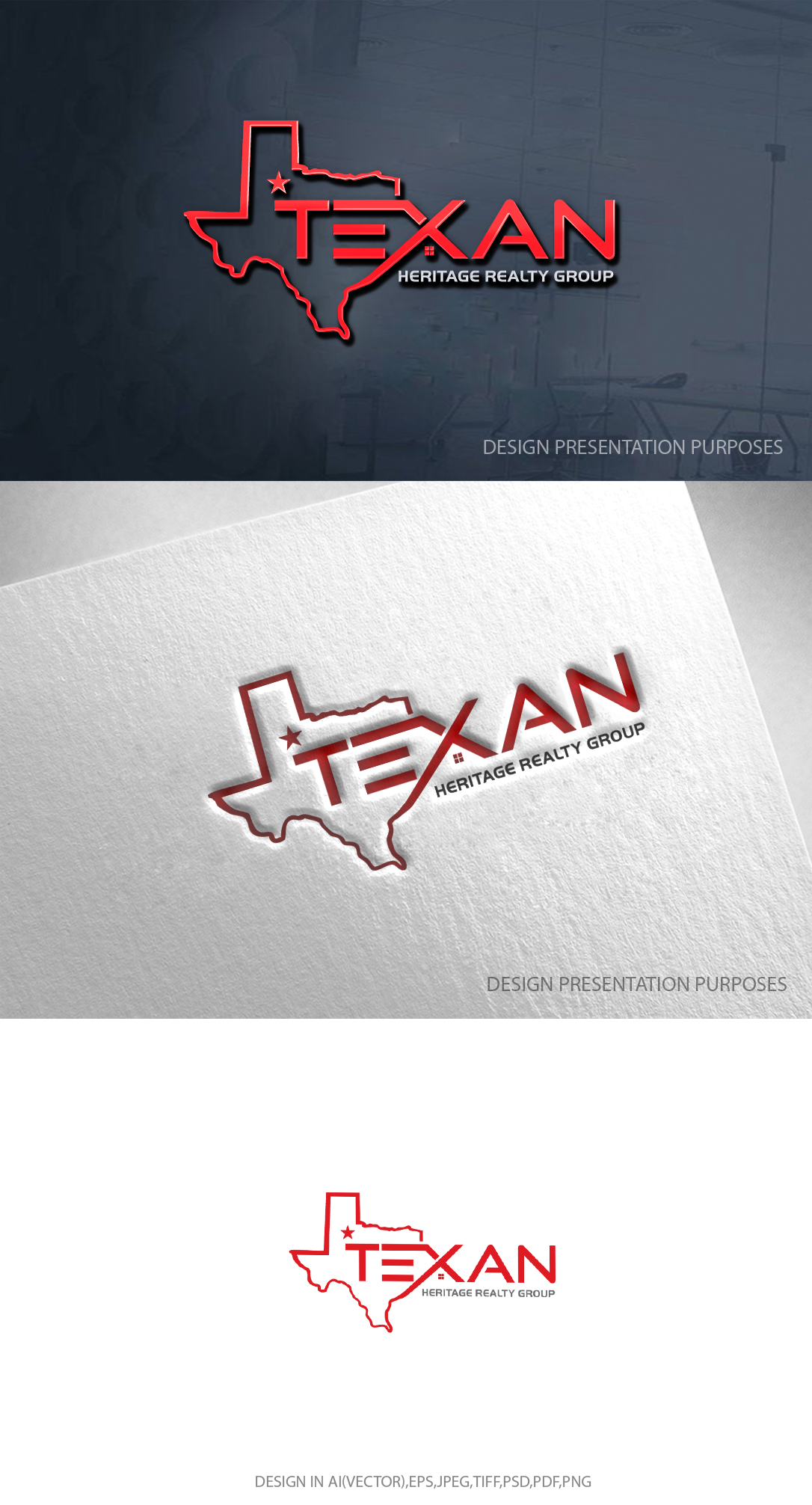 Logo Design by zebronicgraphic for Texan Heritage Realty Group | Design #32936260