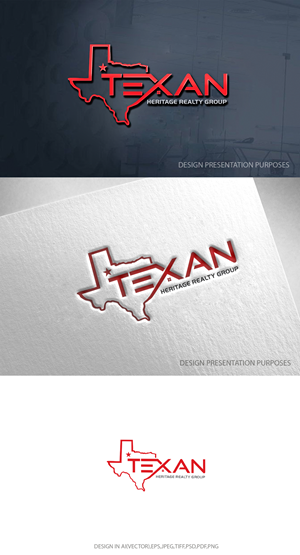 Logo Design by zebronicgraphic for Texan Heritage Realty Group | Design: #32936260