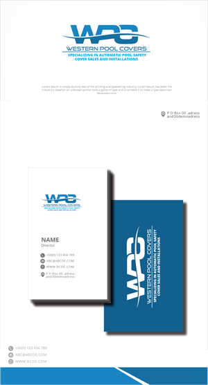 Logo Design by zebronicgraphic for Western Pool Covers | Design: #32937512