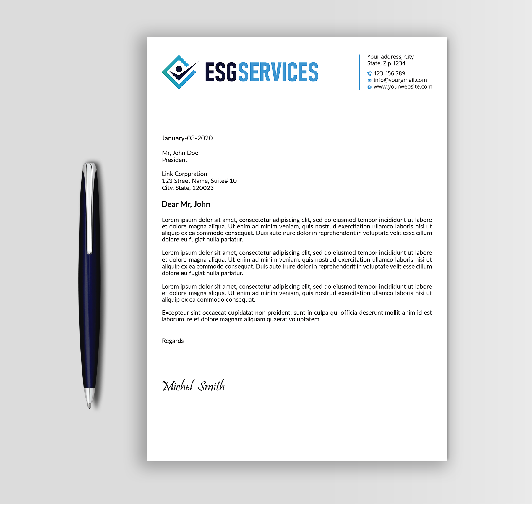 Diseño de Membrete por Expert Bappy para este proyecto | Diseño #32945892