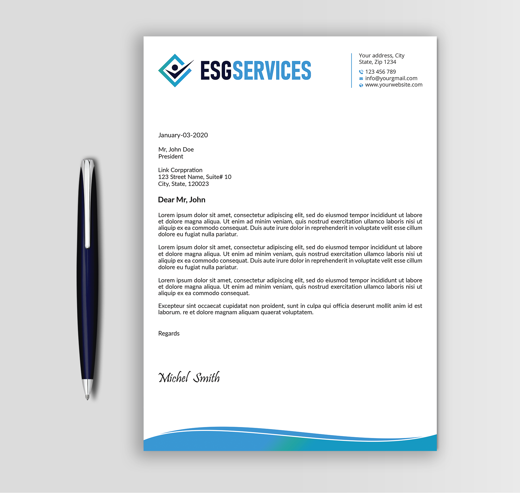 Letterhead Design by Expert Bappy for this project | Design #32945910