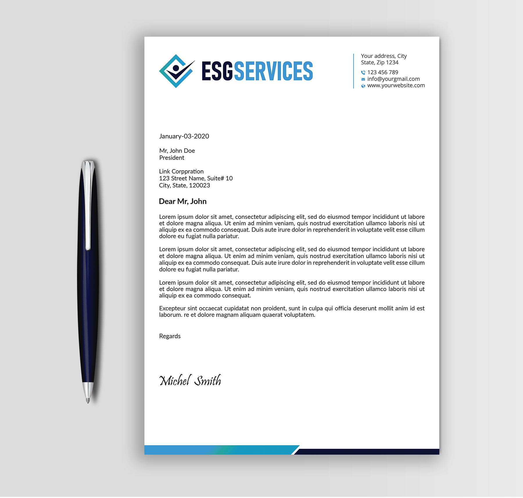 Diseño de Membrete por Expert Bappy para este proyecto | Diseño #32945949
