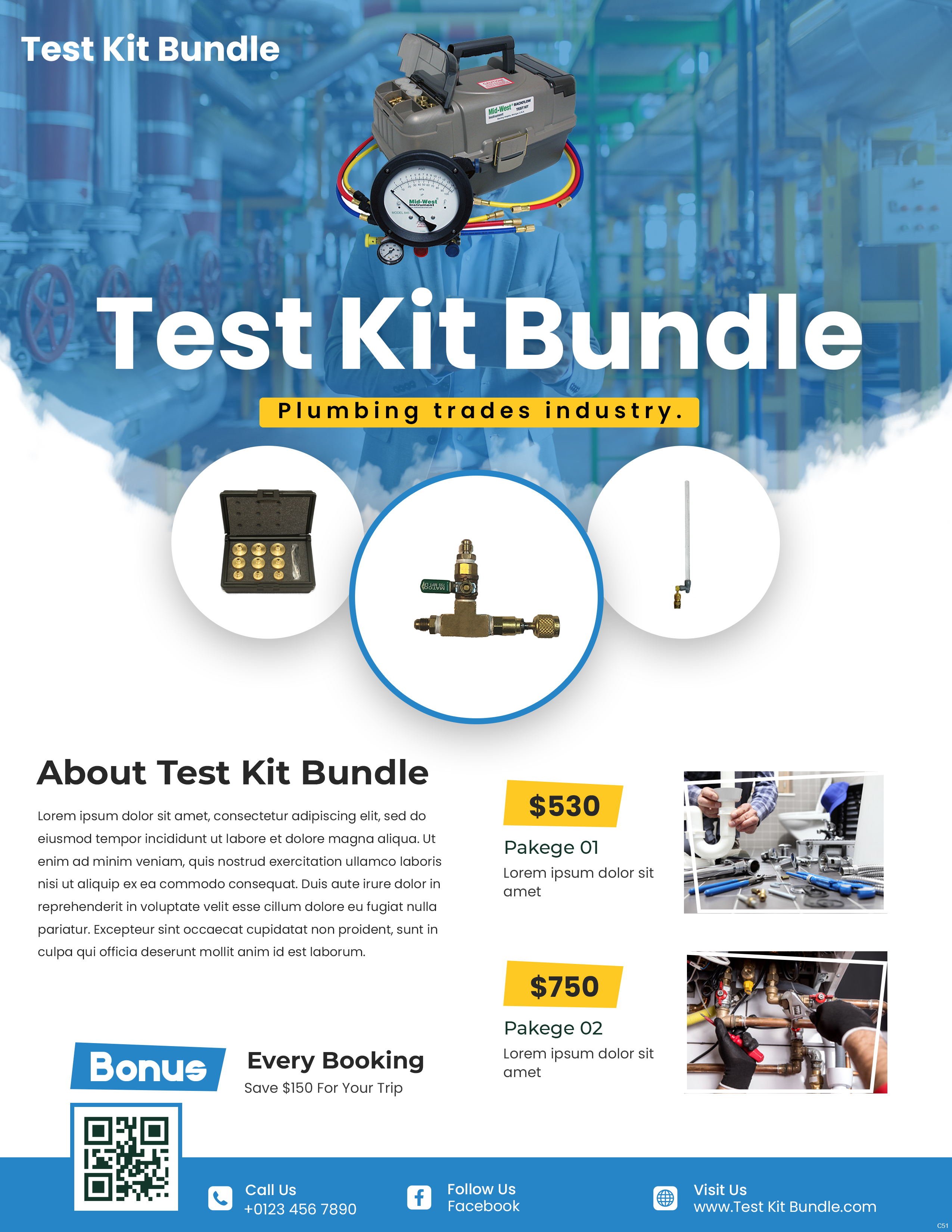 Flyer Design by pb for American Backflow Products Company | Design #32954393