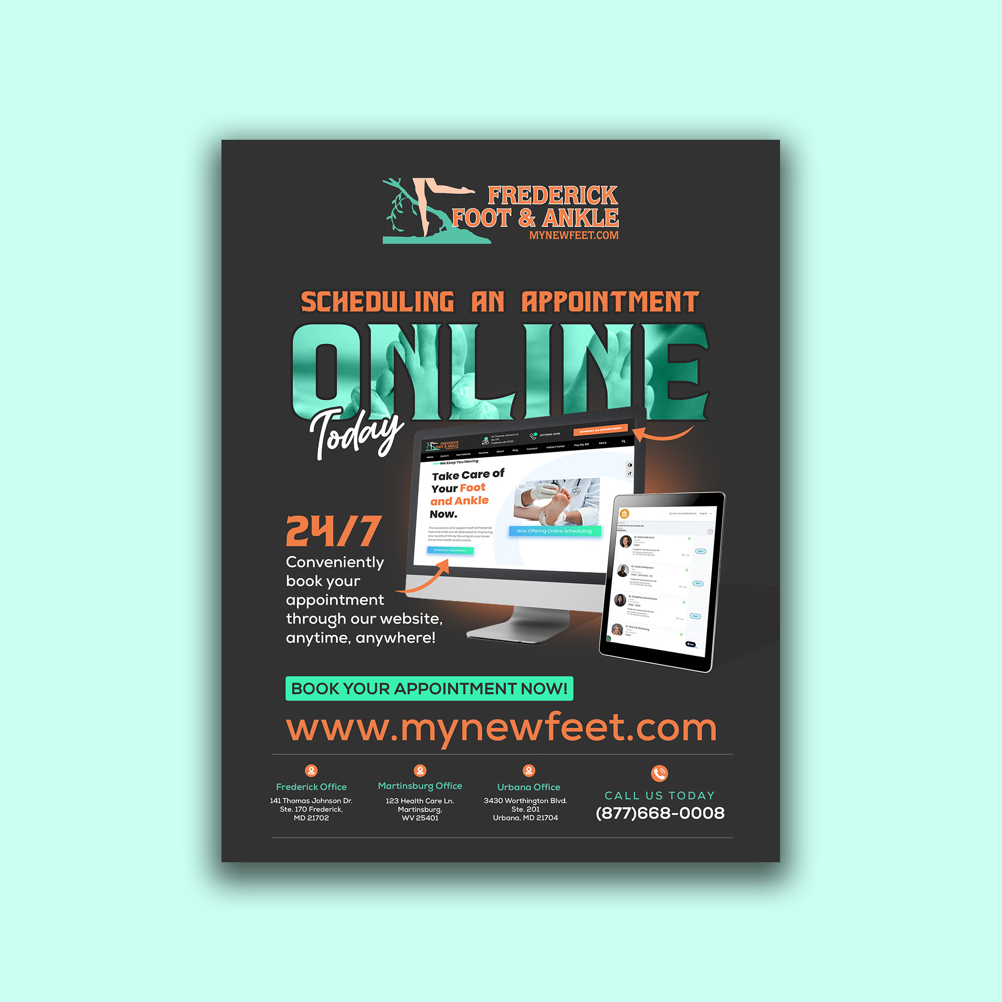 Diseño de Flyer por debdesign para Frederick Foot & Ankle | Diseño #32950243