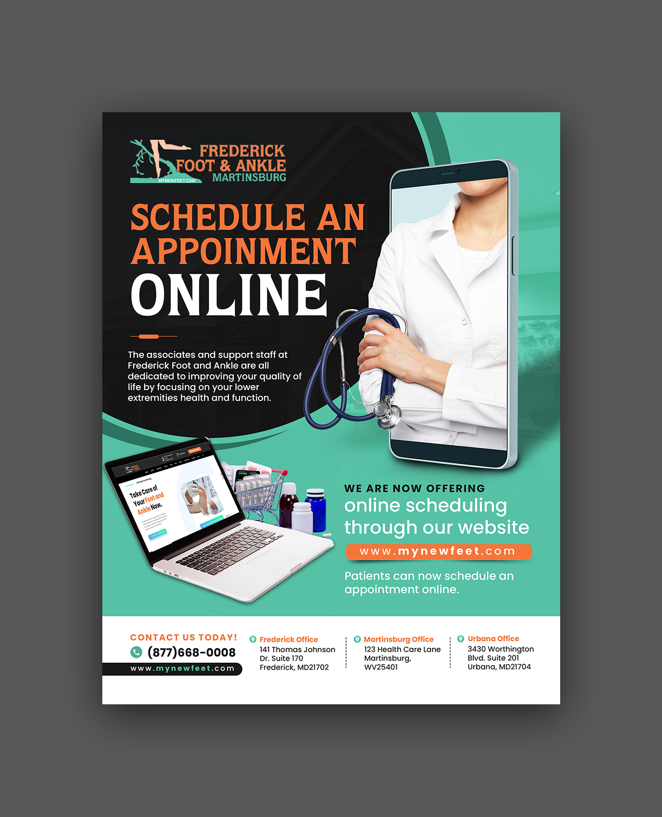 Flyer Design by debdesign for Frederick Foot & Ankle | Design #32950352