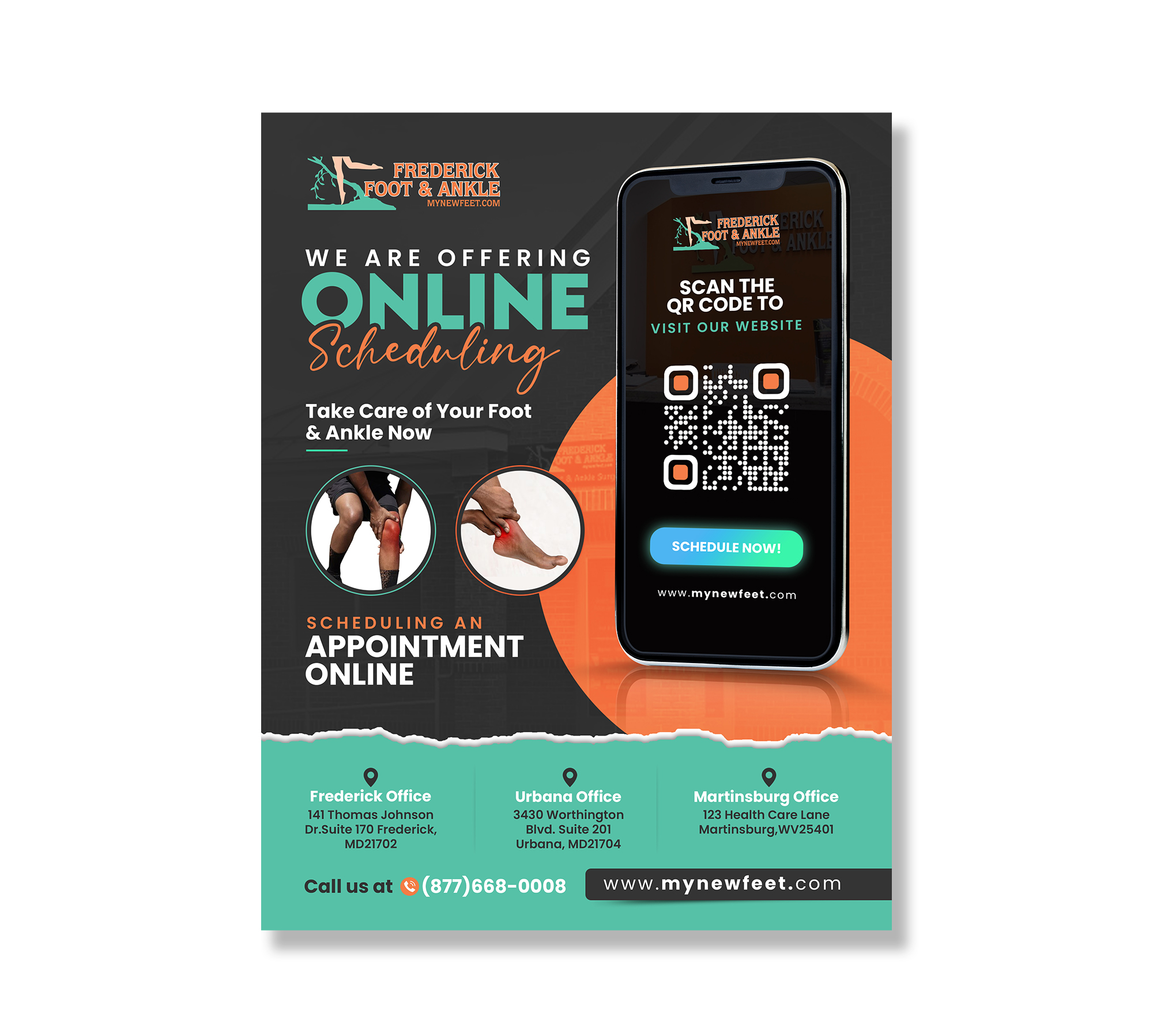 Flyer Design by debdesign for Frederick Foot & Ankle | Design #32950368