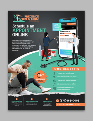 Design de Flyer par debdesign pour Frederick Foot & Ankle | Design : #32950442