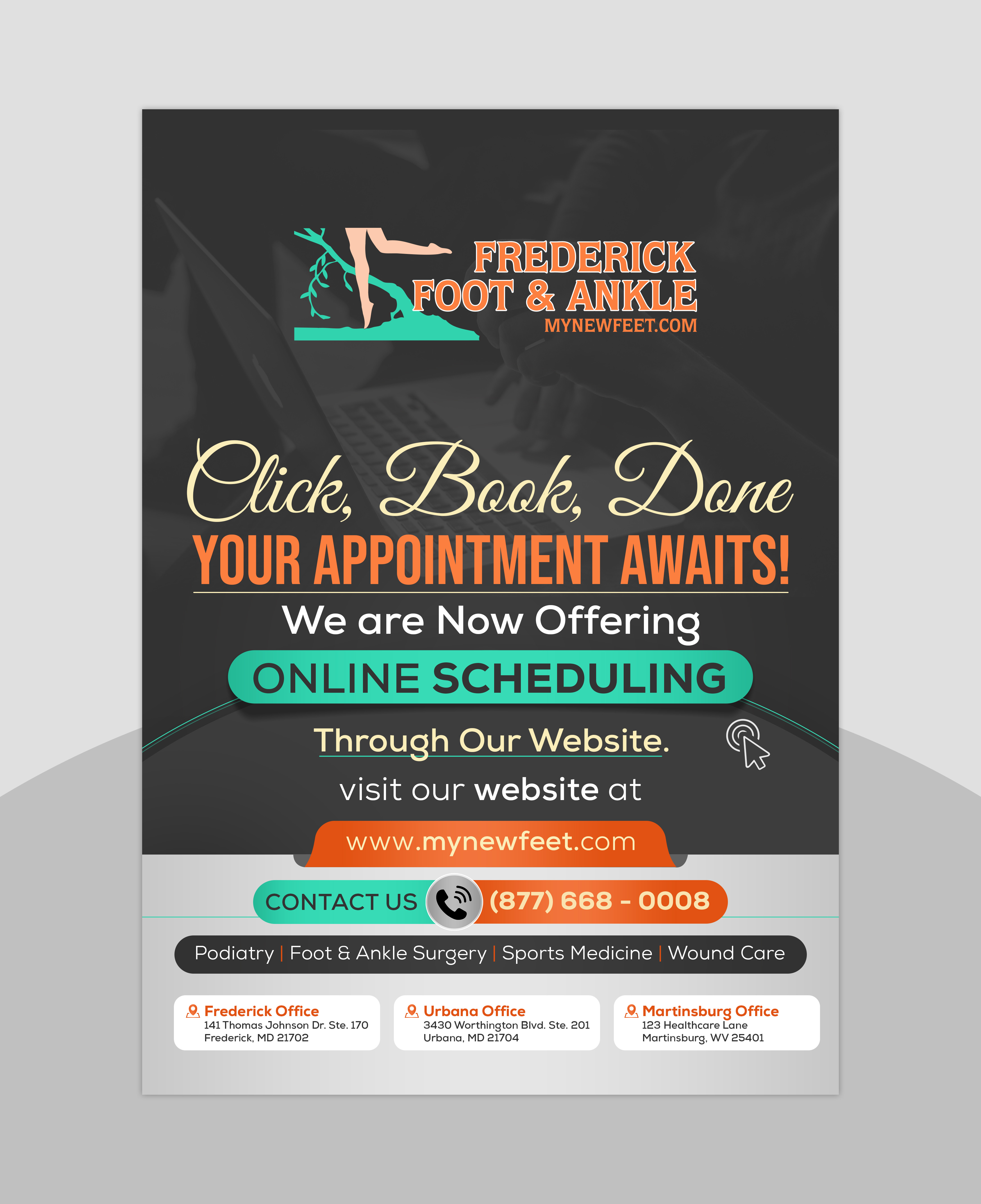 Flyer Design by HeshanKavinda for Frederick Foot & Ankle | Design #32950758